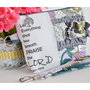 Small Zippered Wristlet/Clutch Accented with Ruffles and Scripture - Thumbnail 1