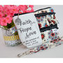 Small Zippered Wristlet/Clutch Accented with Ruffles and Scripture - Thumbnail 1
