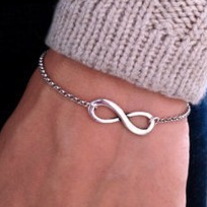 White Gold Plated Infinite Bracelet