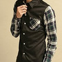 Green New Fashion Long Sleeves Men Grid Cotton Shirts M/L/XL/XXL 619SJ-CS29gr 	-1