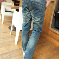 Blue Autumn Style Men Fashion Jeans Cowboy Feet Pants S/M/L/XL/XXL/XXXL 990SJ-A101-80bl  - Thumbnail 2