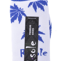 R. Sole - THC Marijuana Socks Urban Street Wear Blue/White  - Thumbnail 1