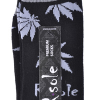 R. Sole - THC Marijuana Socks Urban Street Wear Black/Grey  - Thumbnail 1