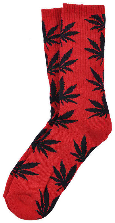 The Holy Couture THC Marijuana Leaf Socks Red/Black