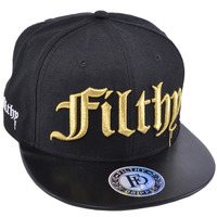 Filthy Dripped Snapback Hat Gold/Black - Thumbnail 1