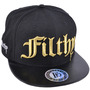 Filthy Dripped Snapback Hat Gold/Black-1