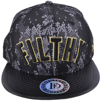 Filthy Dripped Snapback Hat Black/Grey/Camo