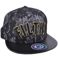 Filthy Dripped Snapback Hat Black/Grey/Camo - Thumbnail 1