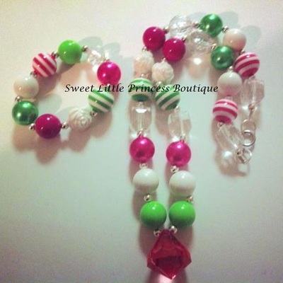Water drop mixed color resin solid beads chunky bubblegum necklace&bracelet 1set new arrival