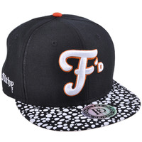 Filthy Dripped Snapback Hat Dotted Rim Orange/Black - Thumbnail 1