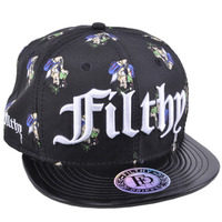 Filthy Dripped Snapback Hat Snow White/Black - Thumbnail 1