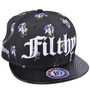 Filthy Dripped Snapback Hat Snow White/Black-1