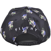 Filthy Dripped Snapback Hat Snow White/Black - Thumbnail 2