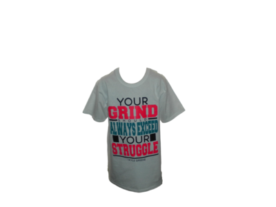 "Pink & Teal" Grind vs. Struggle Tee (White)