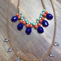 Tracy - Layered Necklace (Blue)  - Thumbnail 1
