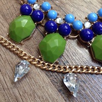 Tracy - Layered Necklace (Green) - Thumbnail 1