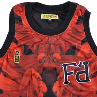 Filthy Dripped Jersey Tank Top Red/Black Design - Thumbnail 1