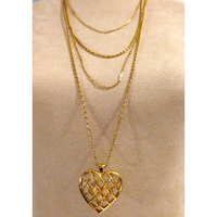 Multi Chain with Pearl Heart - Thumbnail 1