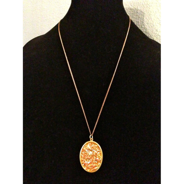 Yellow and Rose Gold Pendant on Rose chain*