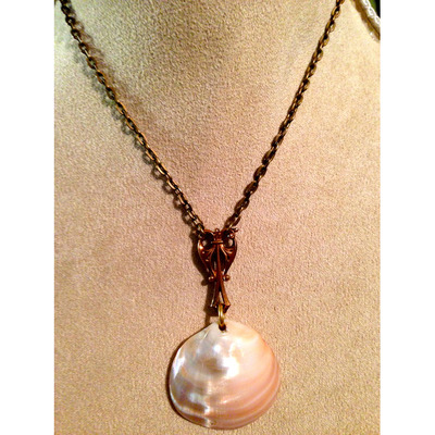 Brass Chain with Shell Pendant