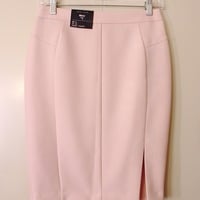 Cream Wavy Pencil Skirt. - Thumbnail 1