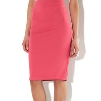 Coral Texture Pencil Skirt - Thumbnail 3