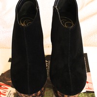 Two Tone Leopard print Booties. - Thumbnail 3