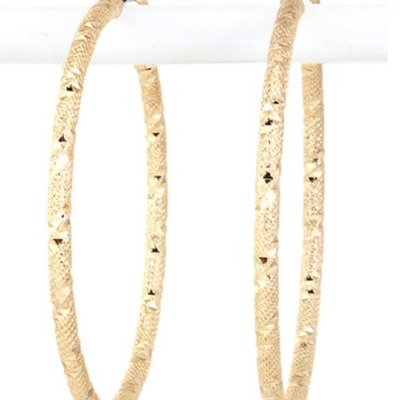 Textured hoop earrings