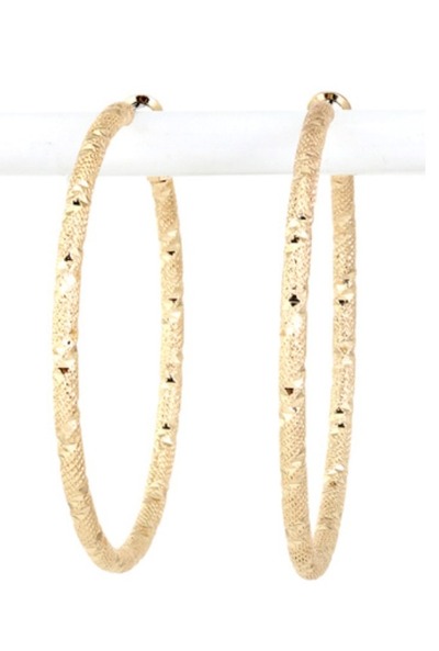 Textured Hoop Earrings