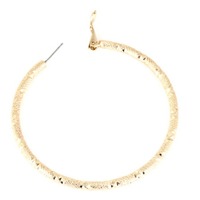 Textured Hoop Earrings - Thumbnail 1