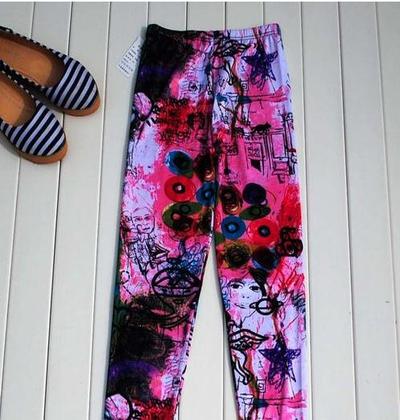 Pink extra terrestrial tights