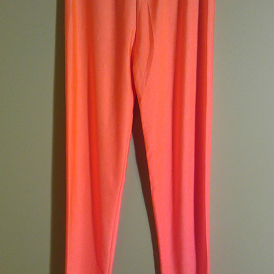 Hot orange tights