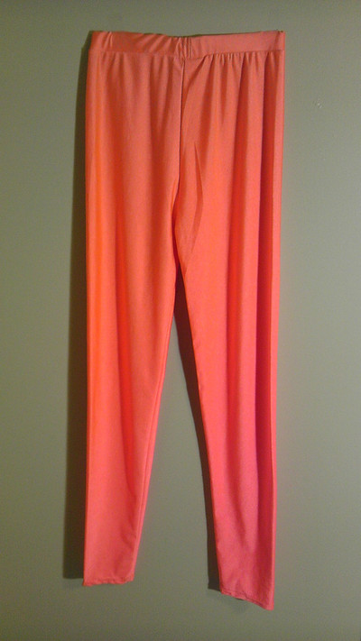 Hot orange tights