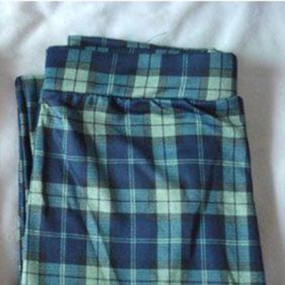 Green checkered tights