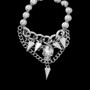 Rhodium Skull Chain Bracelet-1