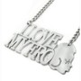 Rhodium " I Love My Fro" Necklace-1