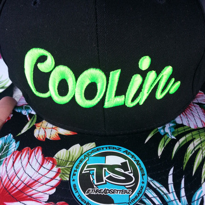 Coolin. black/green floral snapback