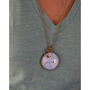 "Anchored in the Lord" Scripture Pendant Necklace (Blue) - Thumbnail 3
