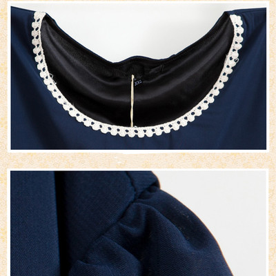 Plus size k-fashion sweet lady round collar joint lace chiffon dress free shipping worldwide sp140599