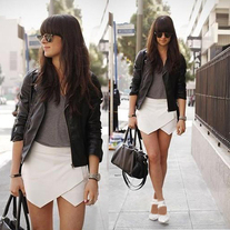 Tiered Elegance Shorts in White
