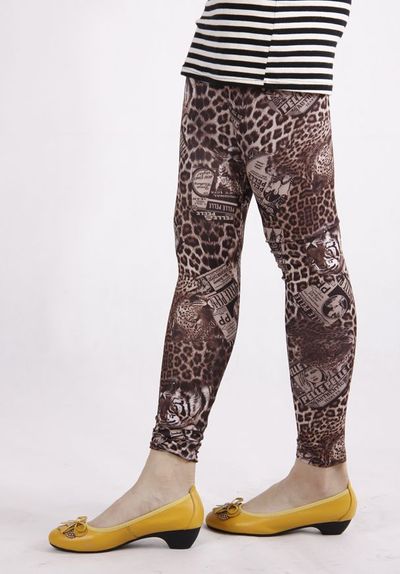 Leopard and tiger combo tights