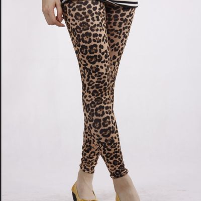 Leopard print tights