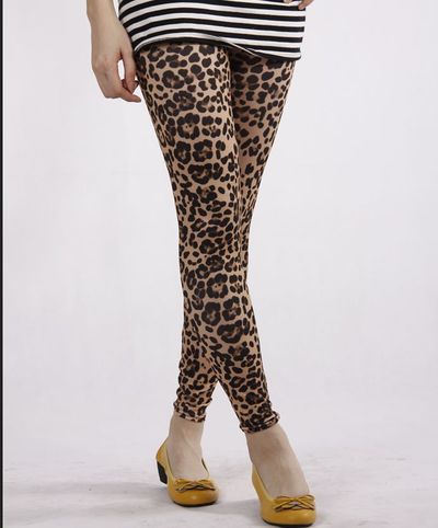 Leopard print tights
