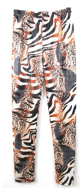 Wild random animal print tights