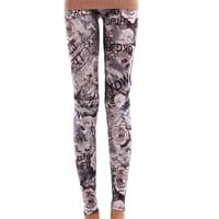 Rose Tights with Nonsense Words - Thumbnail 1