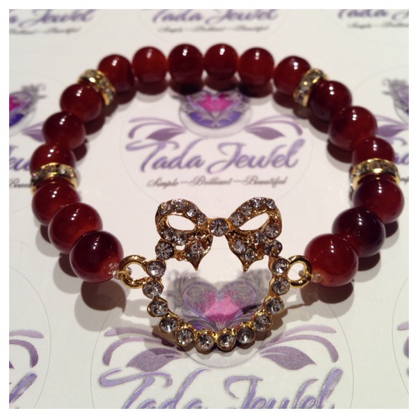 Bow Tie Knot Stackable Bracelet (gold plated) 