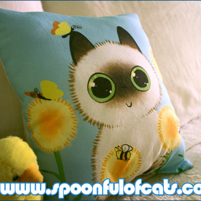 Dandelion cat pillowcase