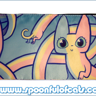 Rainbow cat pencil case 