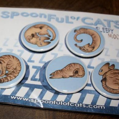 Sleepy mocha button set