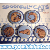 Sleepy Mocha Button Set - Thumbnail 1